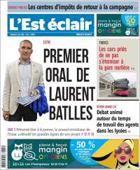 Portada de L'Est Eclair (Francia)