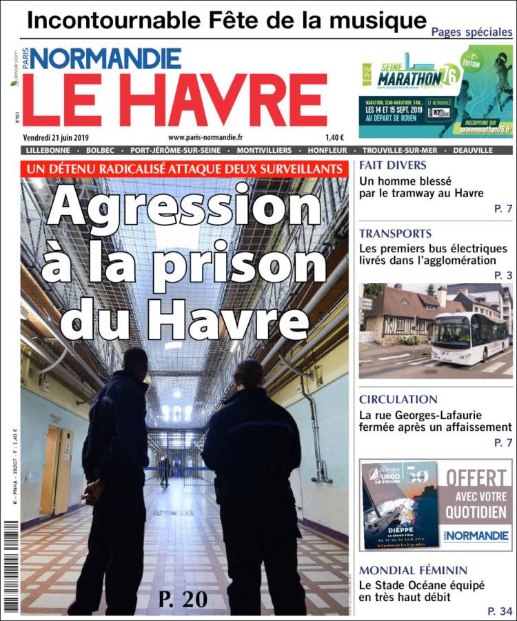 Portada de Le Havre Libre (Francia)