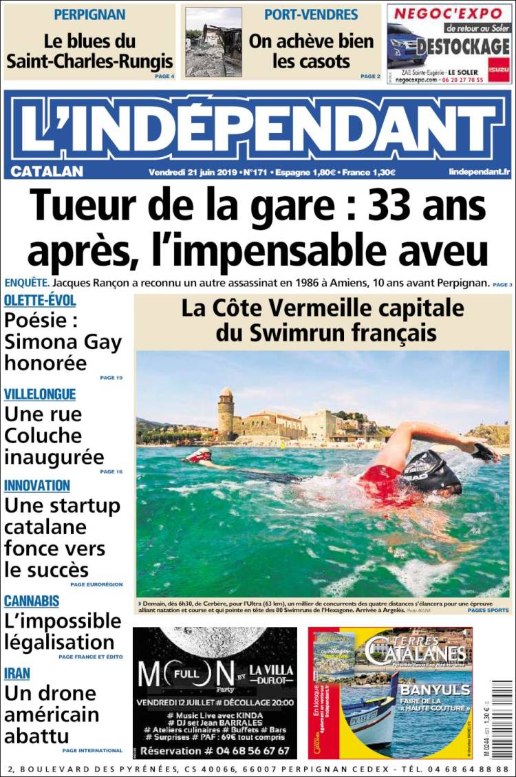 Portada de Le Indépendant (Francia)