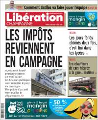 Portada de Libération Champagne (Francia)
