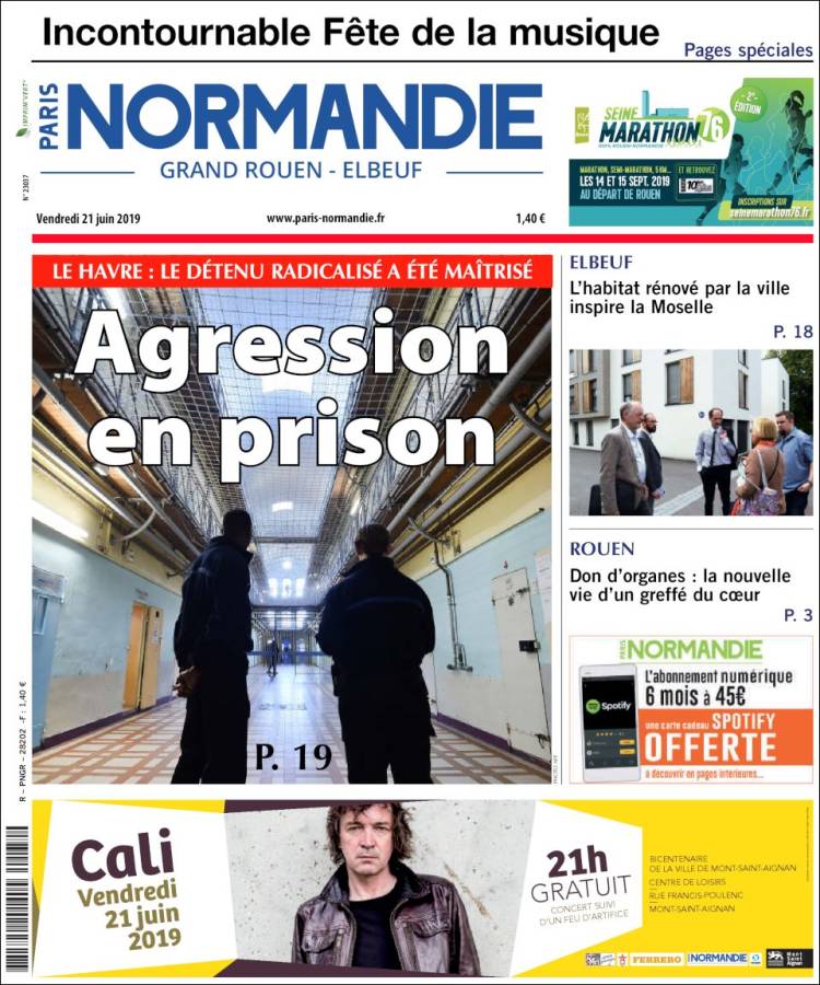 Portada de Paris Normandie (Francia)