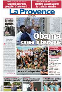 Portada de La Provence (Francia)