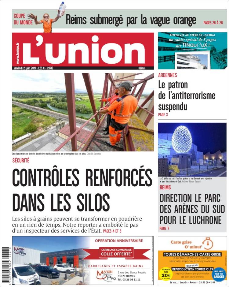 Portada de L'Union (Francia)
