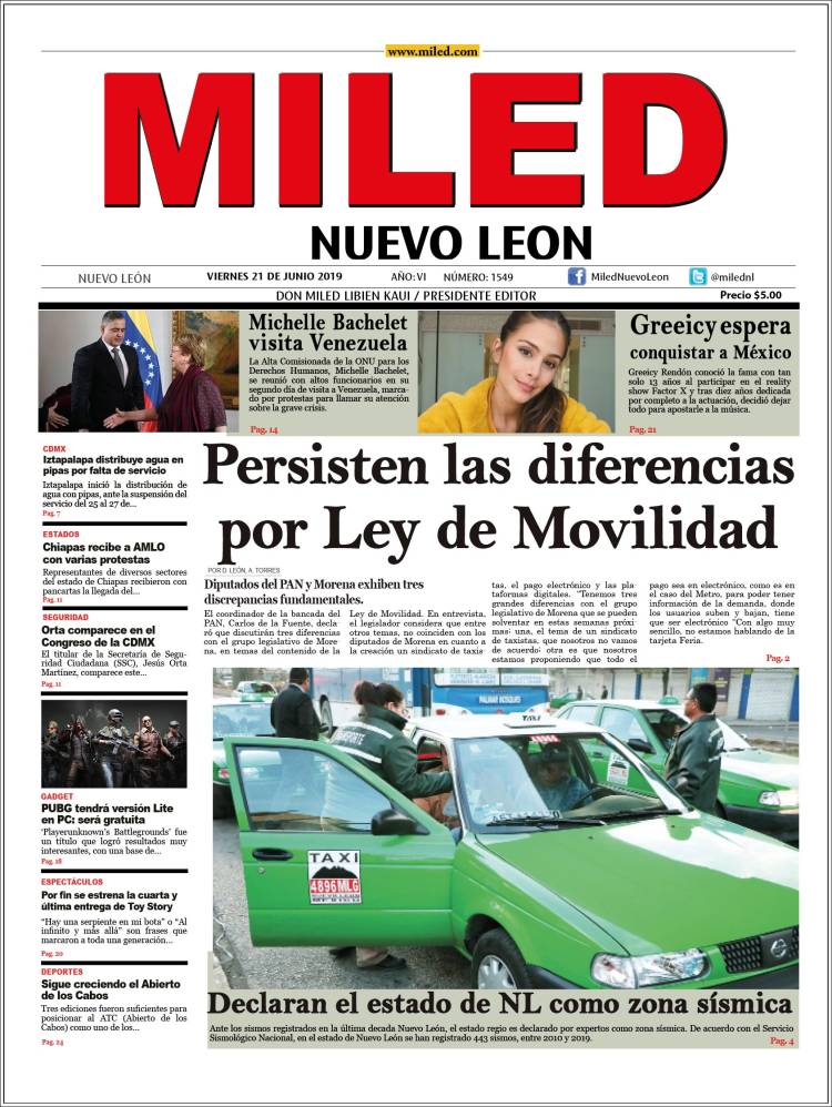 Portada de Miled - Nuevo León (M&eacute;xico)