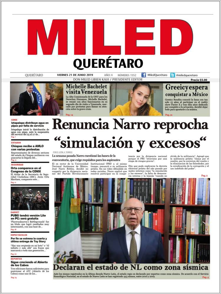 Portada de Miled - Querétaro (M&eacute;xico)