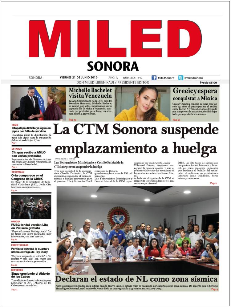 Portada de Miled - Sonora (M&eacute;xico)