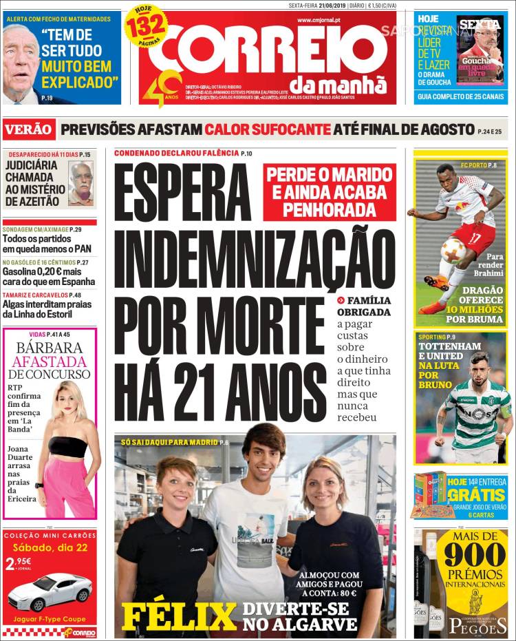 Portada de Correio da Manhã (Portugal)