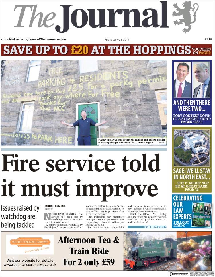 Portada de The Journal (Reino Unido)