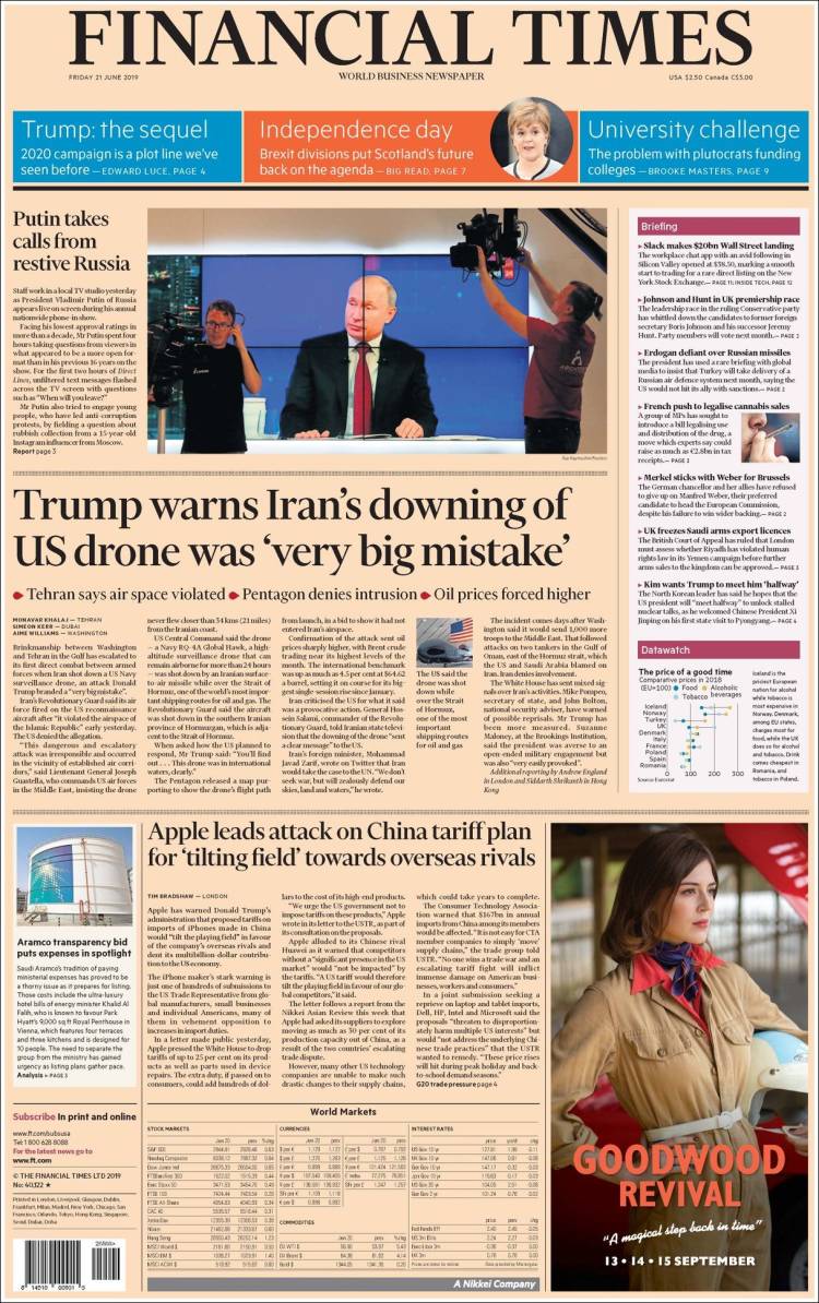 Portada de Financial Times - USA (USA)