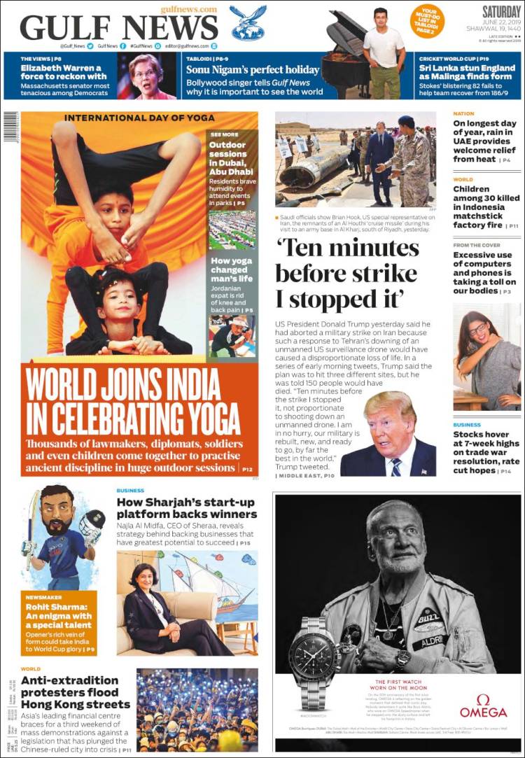 Portada de Gulf News (Asia-Pacific)