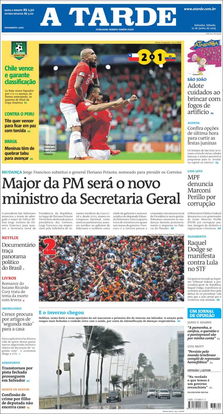Portada de Diário A Tarde (Brasil)