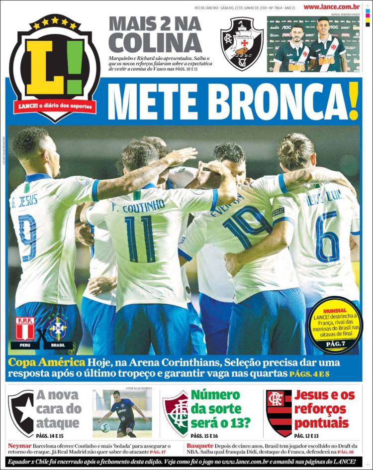 Portada de Lance! (Brasil)