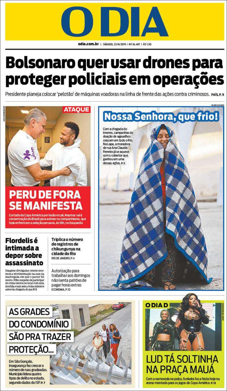 Portada de O Dia (Brasil)