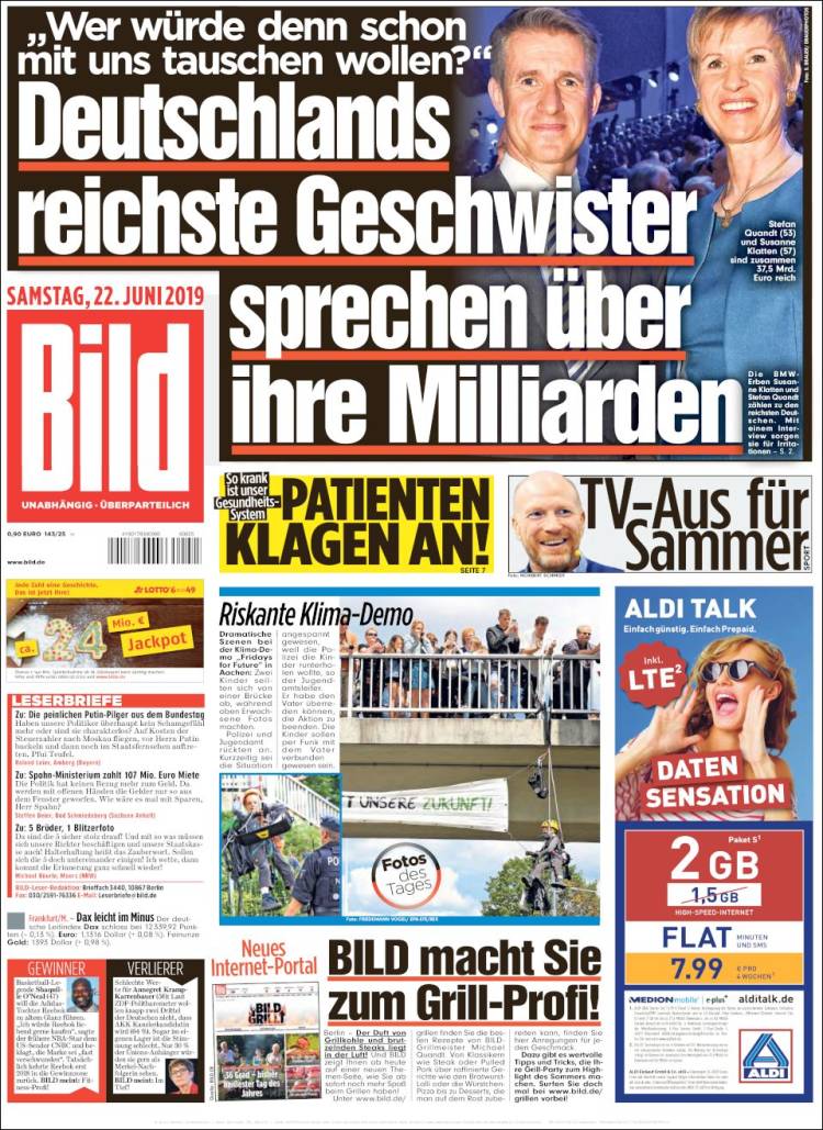 Portada de Bild (Alemania)