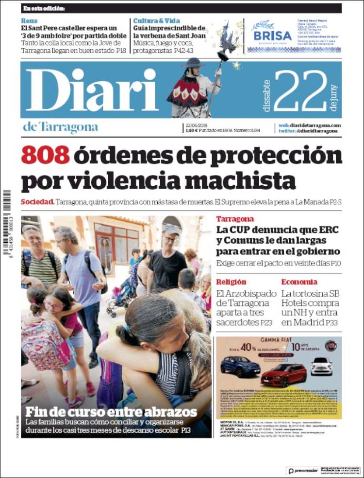 Portada de Diari de Tarragona (Espa&ntilde;a)