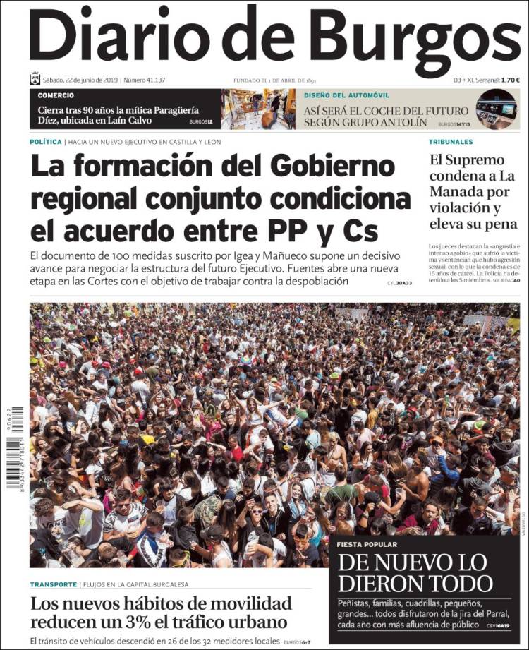 Portada de Diario de Burgos (Espa&ntilde;a)