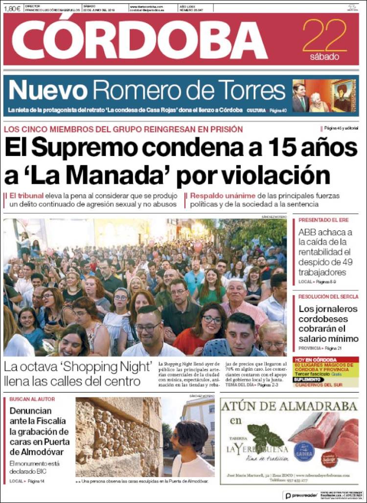 Portada de Diario de Córdoba (Espa&ntilde;a)