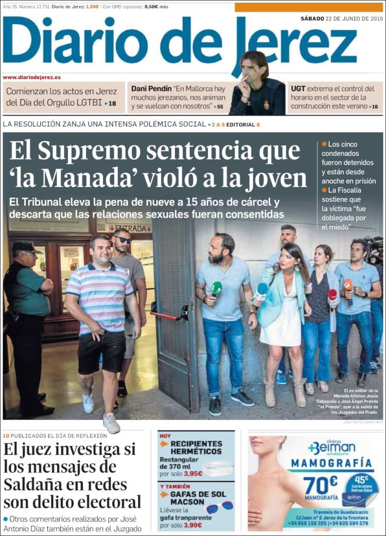 Portada de Diario de Jerez (Espa&ntilde;a)