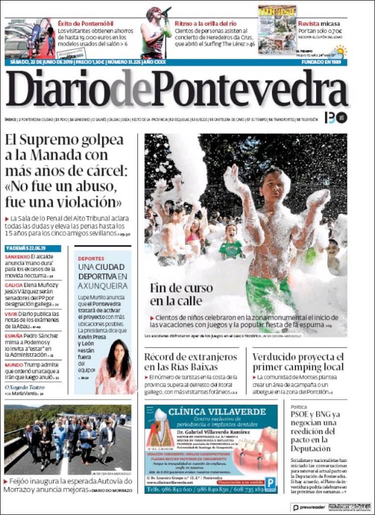 Portada de Diario de Pontevedra (Espa&ntilde;a)