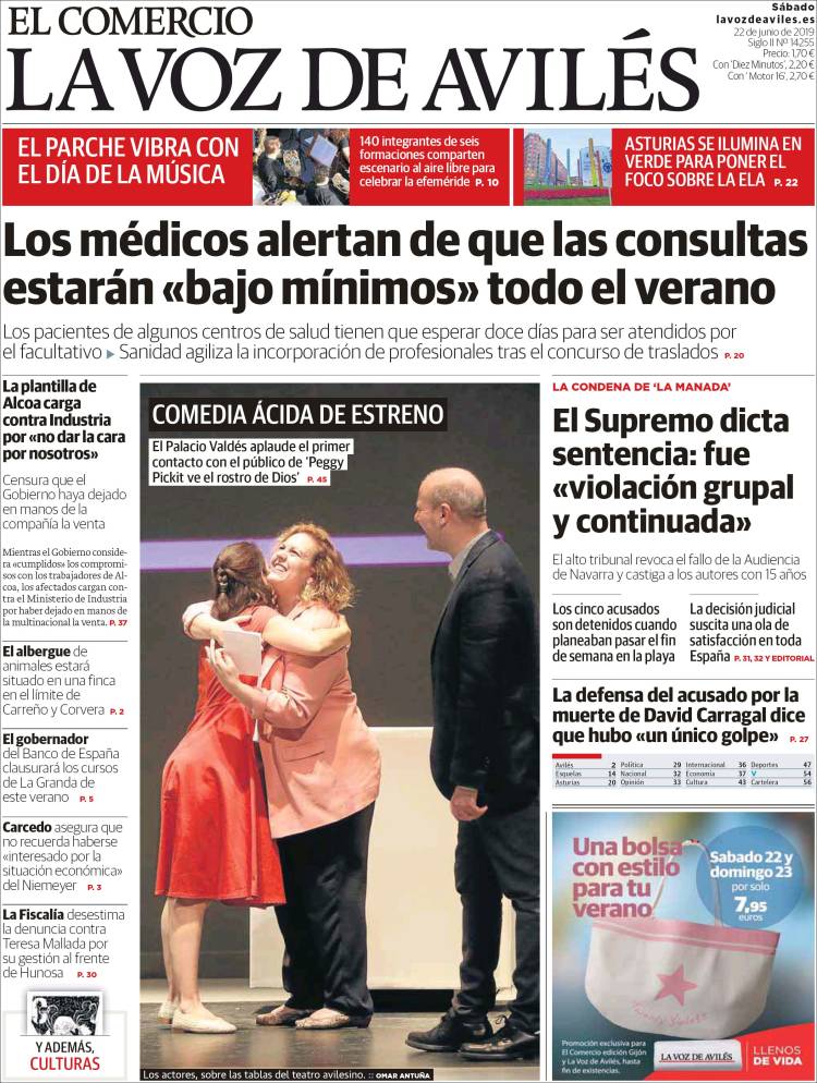 Portada de El Comercio - Avilés (Espa&ntilde;a)
