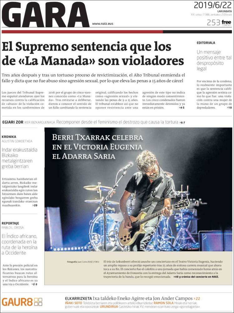 Portada de Gara (Espa&ntilde;a)