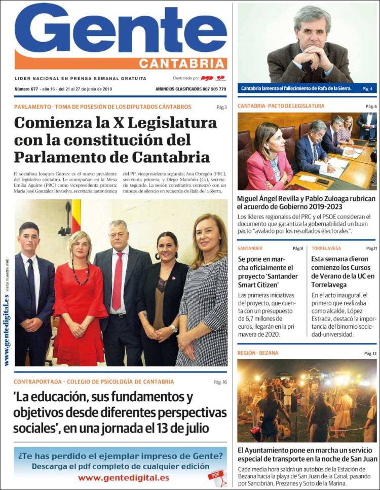 Portada de Gente en Santander (Espa&ntilde;a)