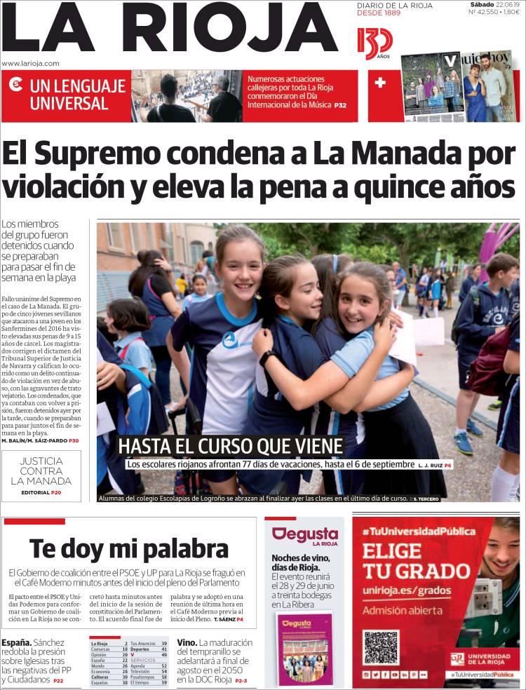 Portada de La Rioja (Espa&ntilde;a)