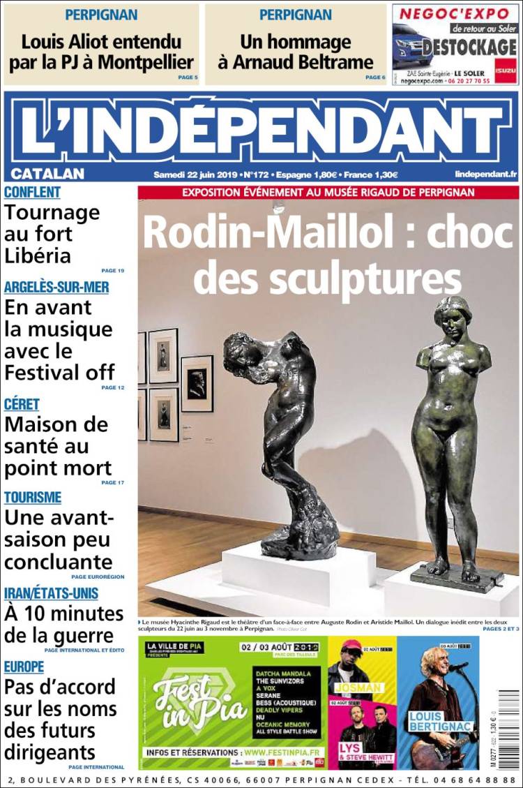 Portada de Le Indépendant (France)