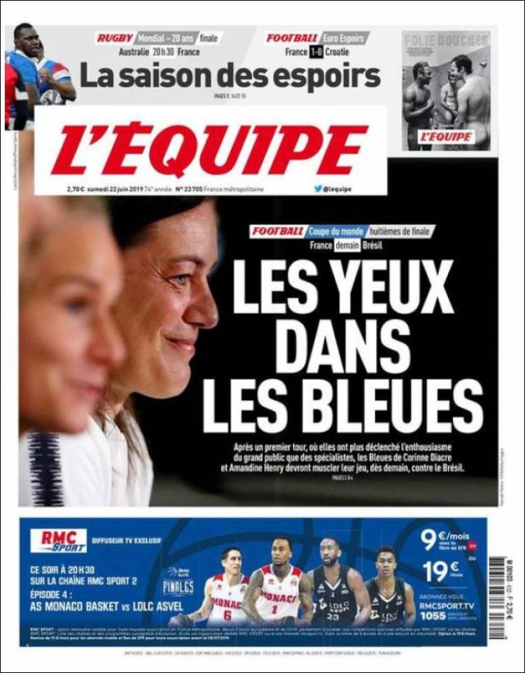 Portada de L'Equipe (France)