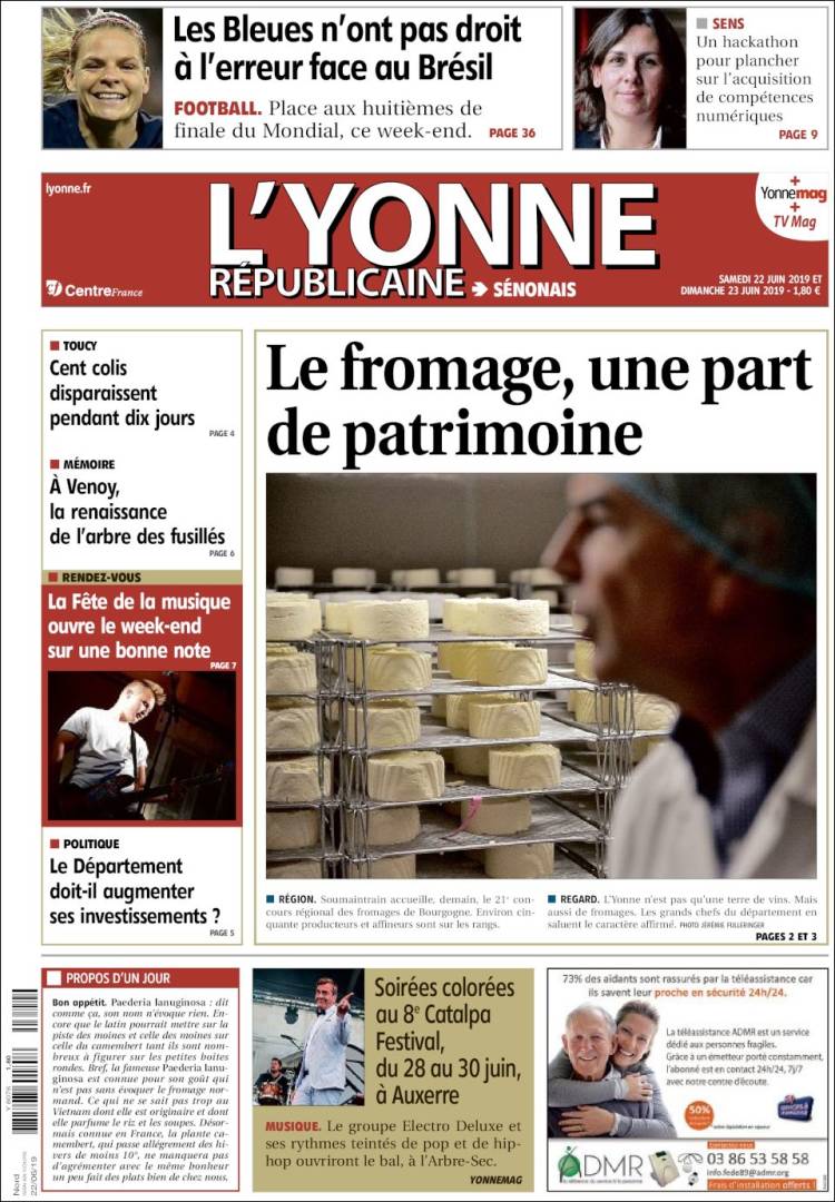 Portada de L'Yonne-Républicaine (France)