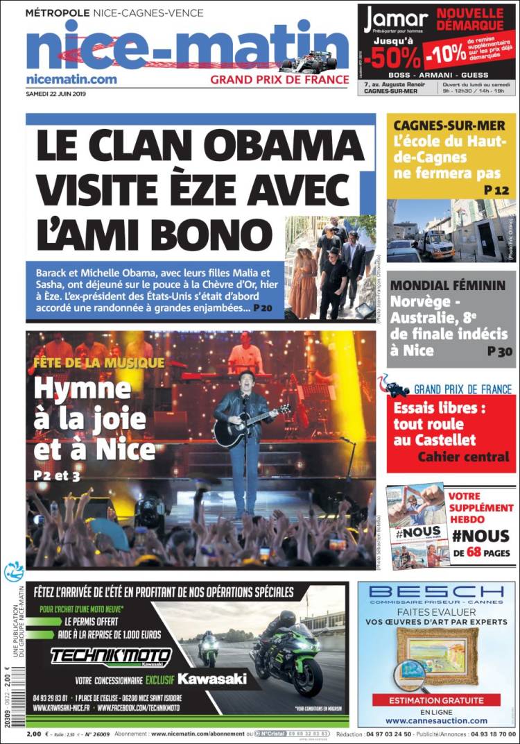 Portada de Nice-Matin (France)