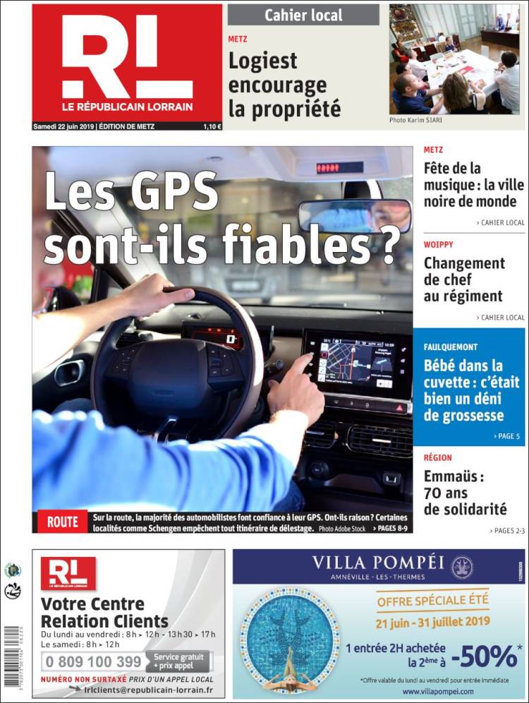 Portada de Le Republicain Lorrain (France)