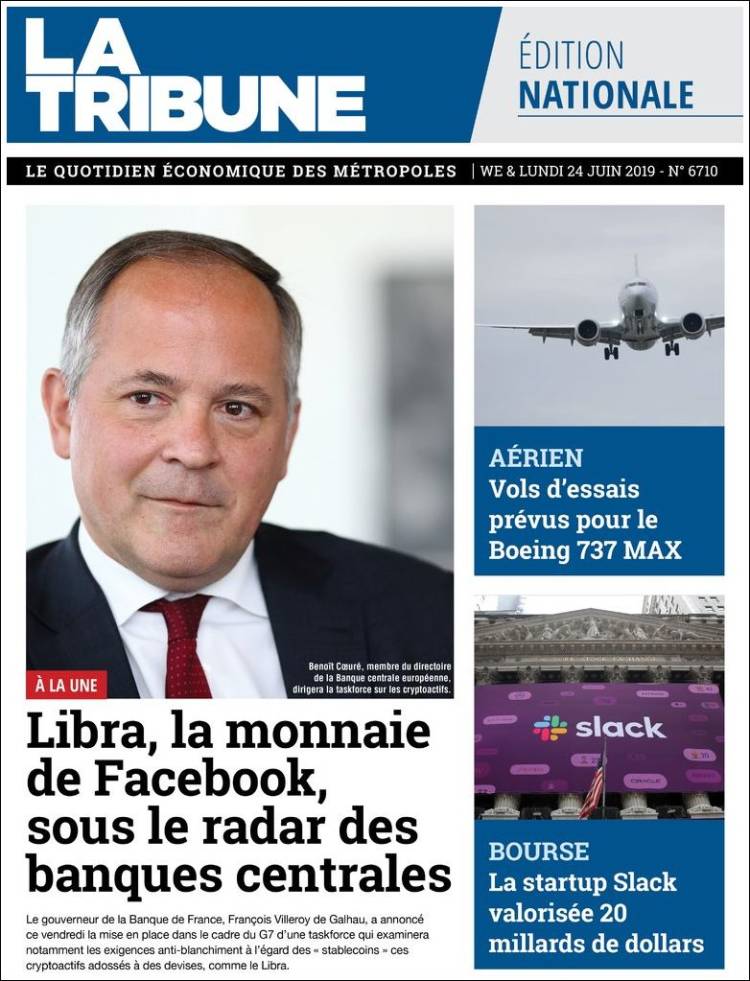 Portada de La Tribune (France)