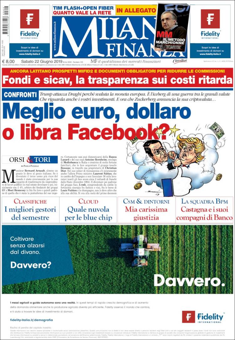 Portada de Milano Finanza (Italia)