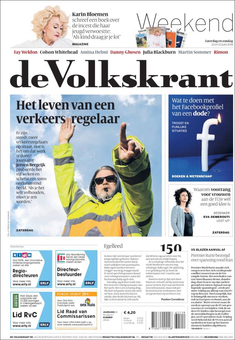 Portada de De Volkskrant (Pa&iacute;ses Bajos)