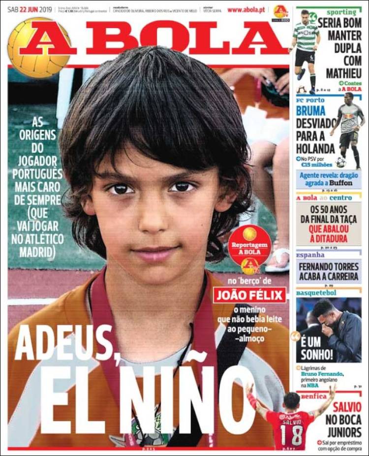 Portada de A Bola (Portugal)