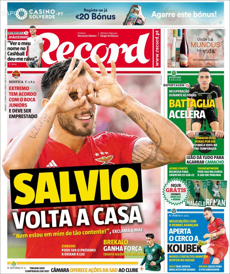 Portada de Record (Portugal)