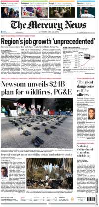 Portada de San Jose Mercury News (USA)