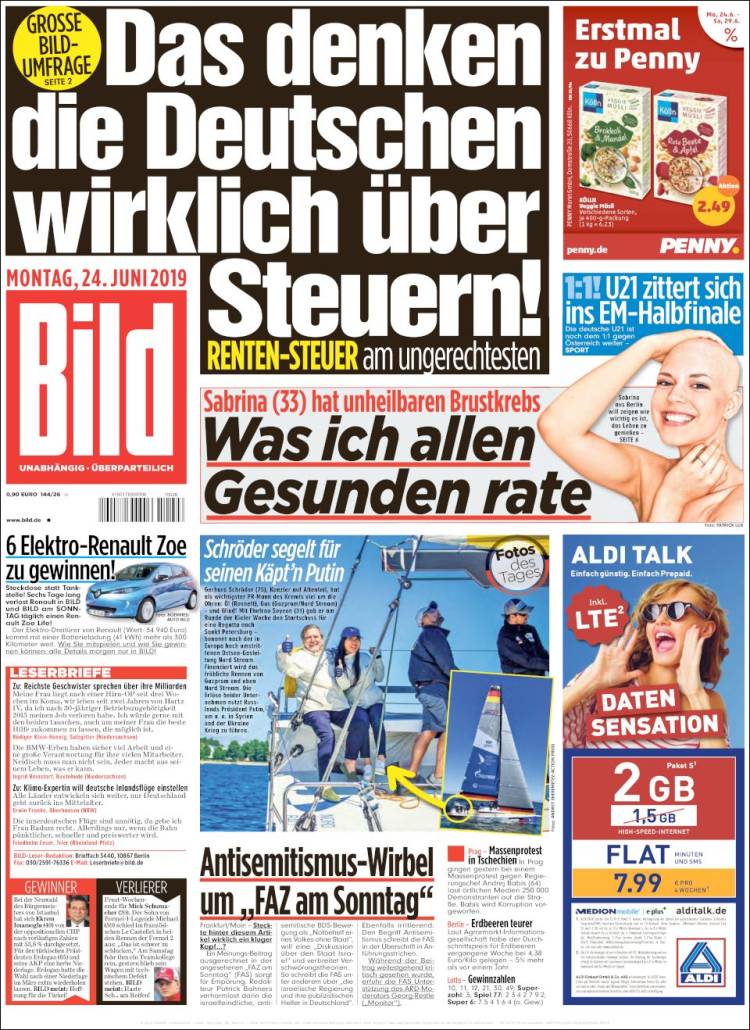 Portada de Bild (Alemania)