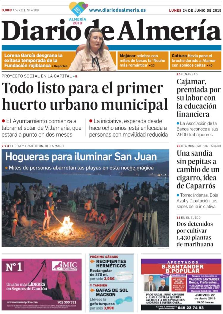 Portada de Diario de Almería (Espa&ntilde;a)