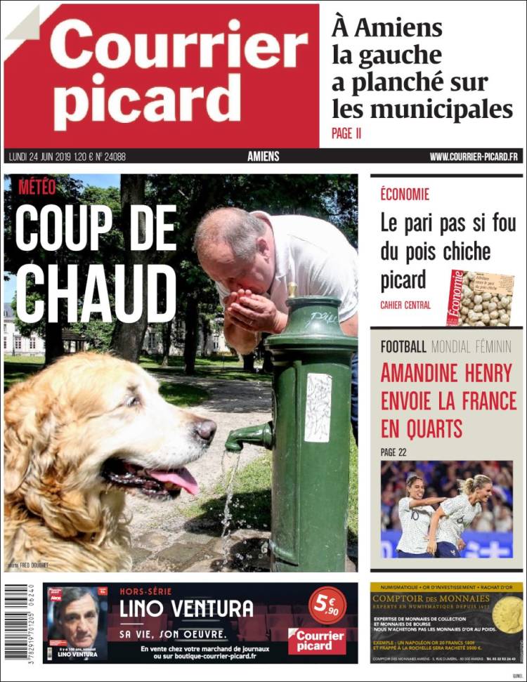 Portada de Courrier Picard (Francia)