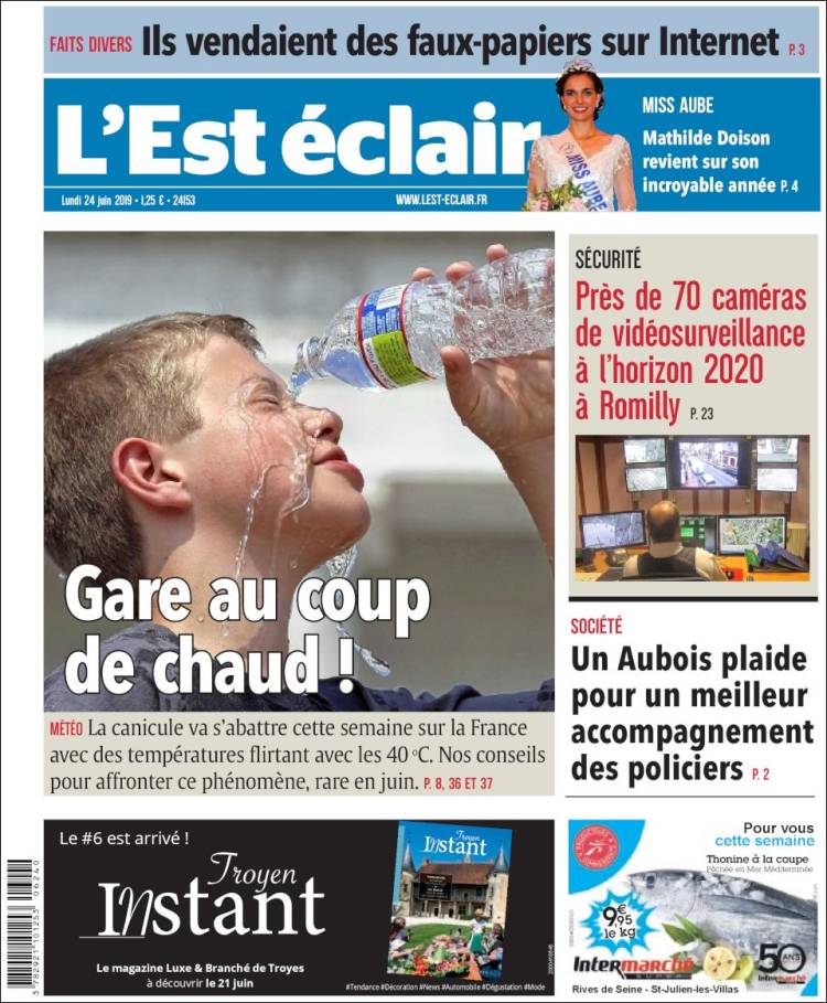 Portada de L'Est Eclair (Francia)