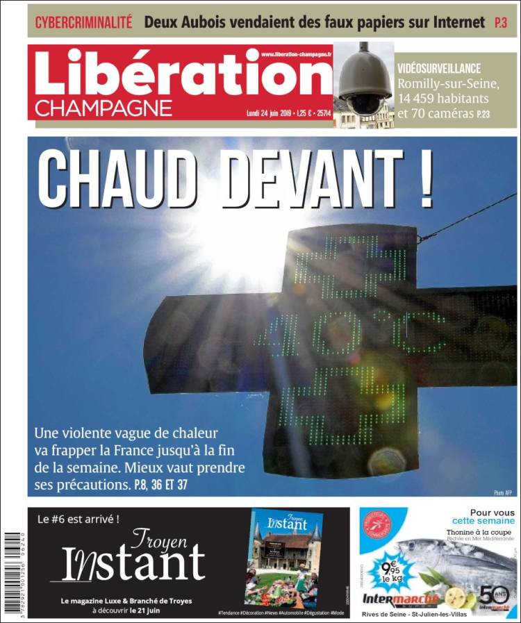 Portada de Libération Champagne (Francia)