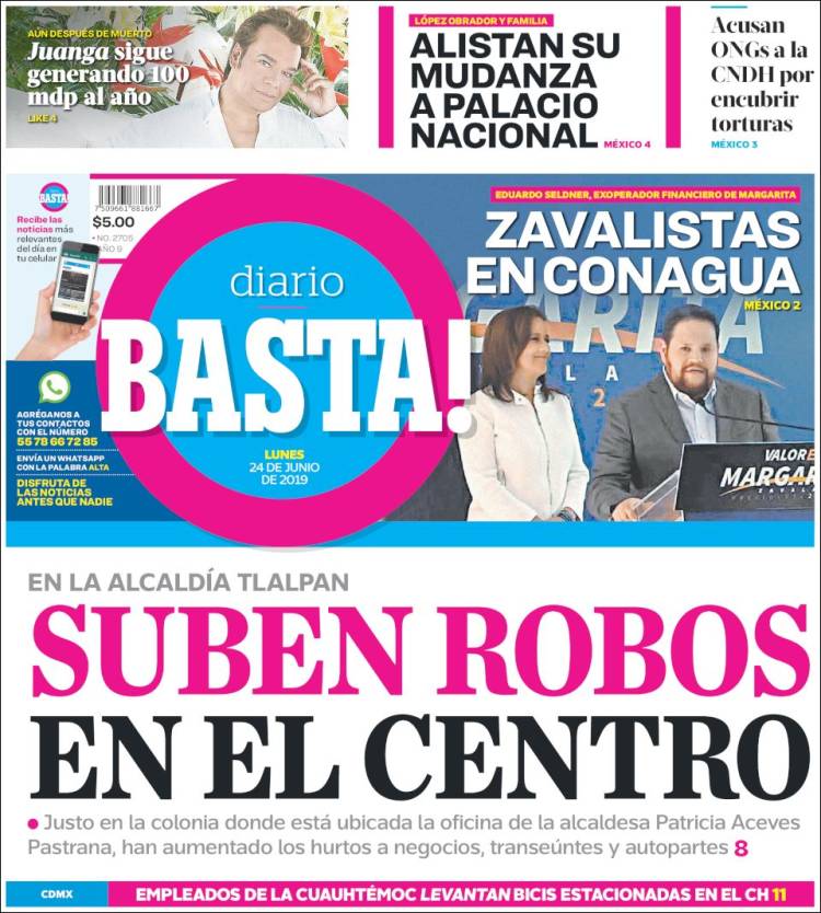 Portada de Diario Basta (M&eacute;xico)
