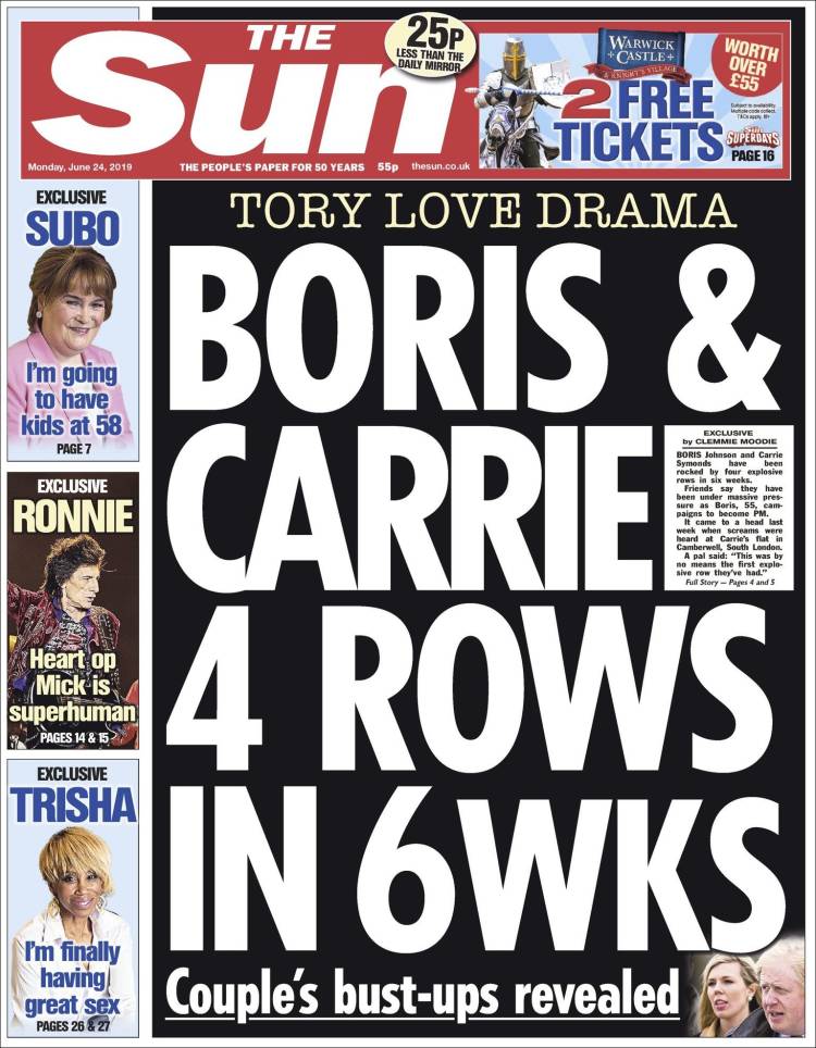 Portada de The Sun (Reino Unido)