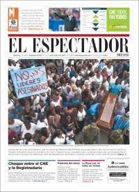 Portada de El Espectador (Colombia)