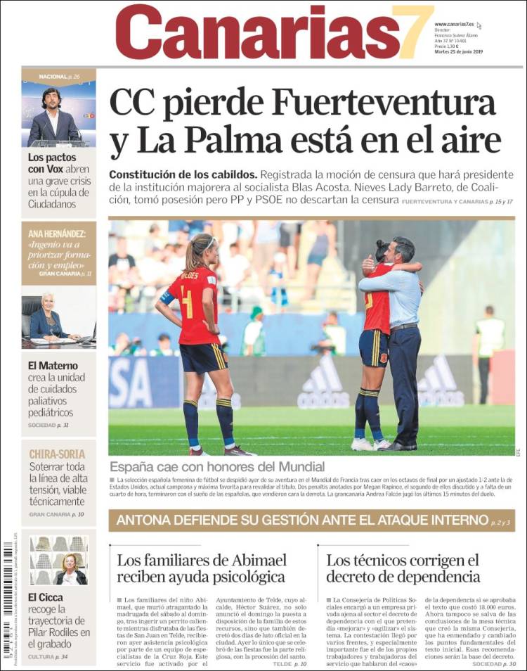 Portada de Canarias 7 (Espa&ntilde;a)