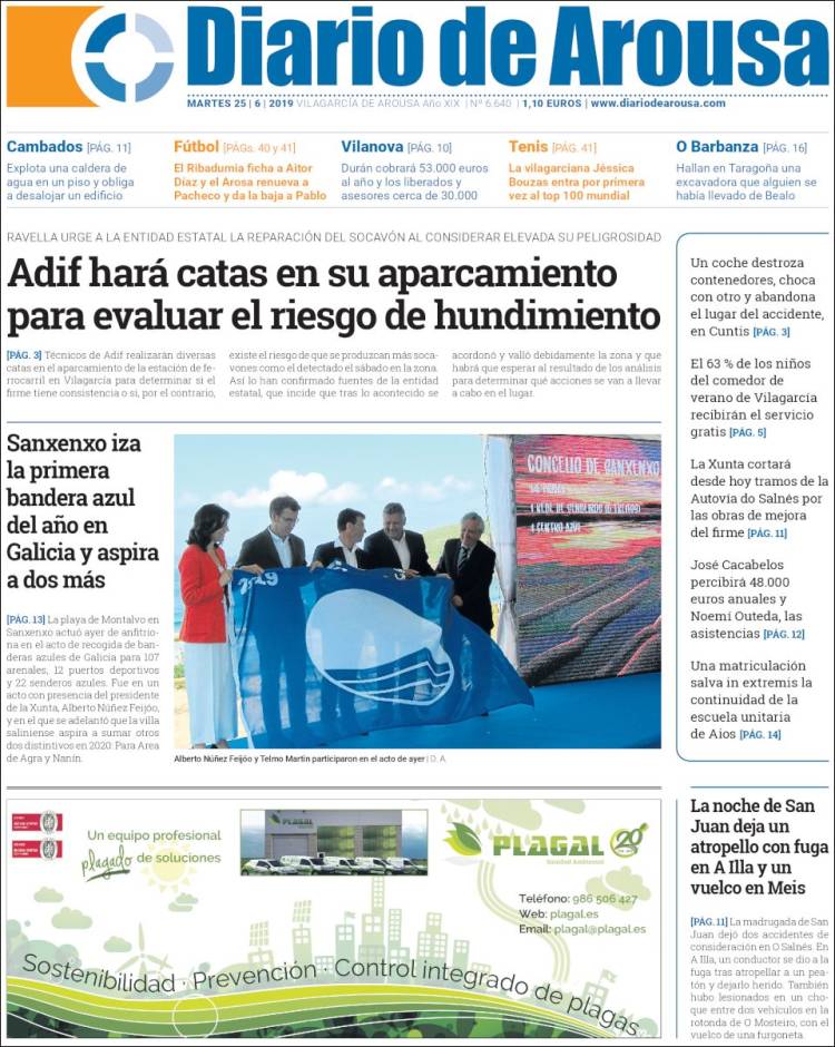 Portada de Diario de Arousa (Espa&ntilde;a)