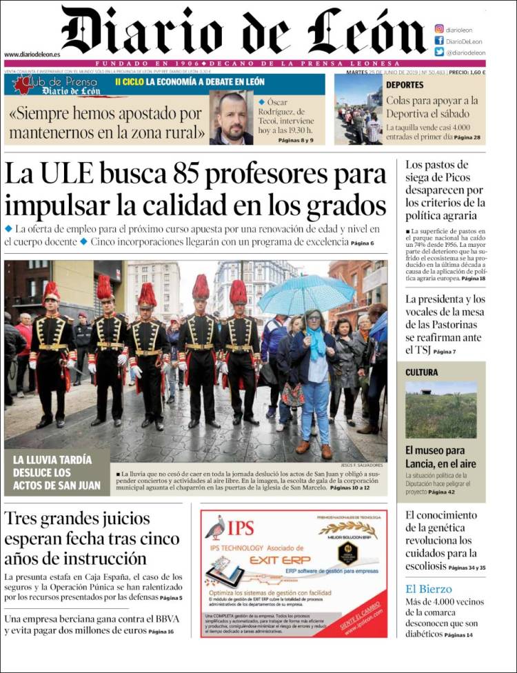 Portada de Diario de León (Espa&ntilde;a)