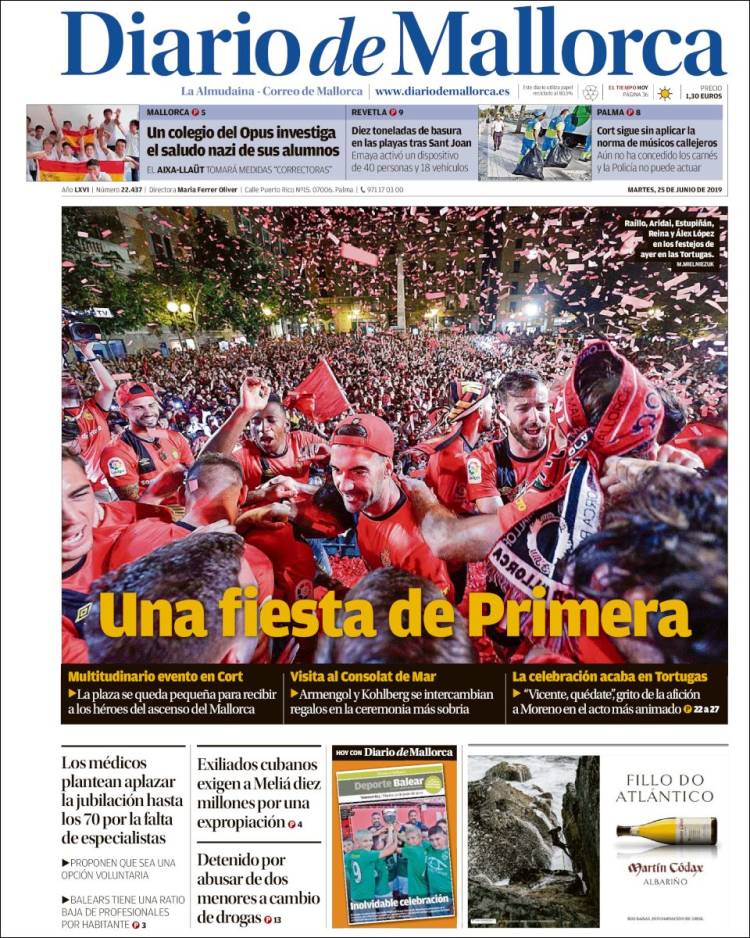 Portada de Diario de Mallorca (Espa&ntilde;a)